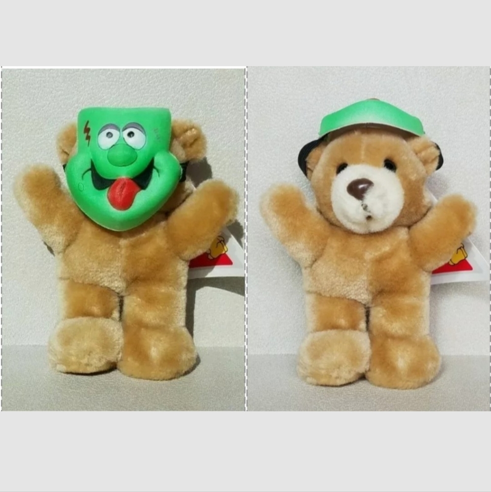 Vtg 1987 Halloween Mask Dakin Plush Bear W/ Tag